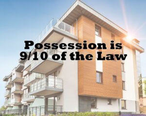 Possession is 9/10 of the Law: Unpacking the Adage