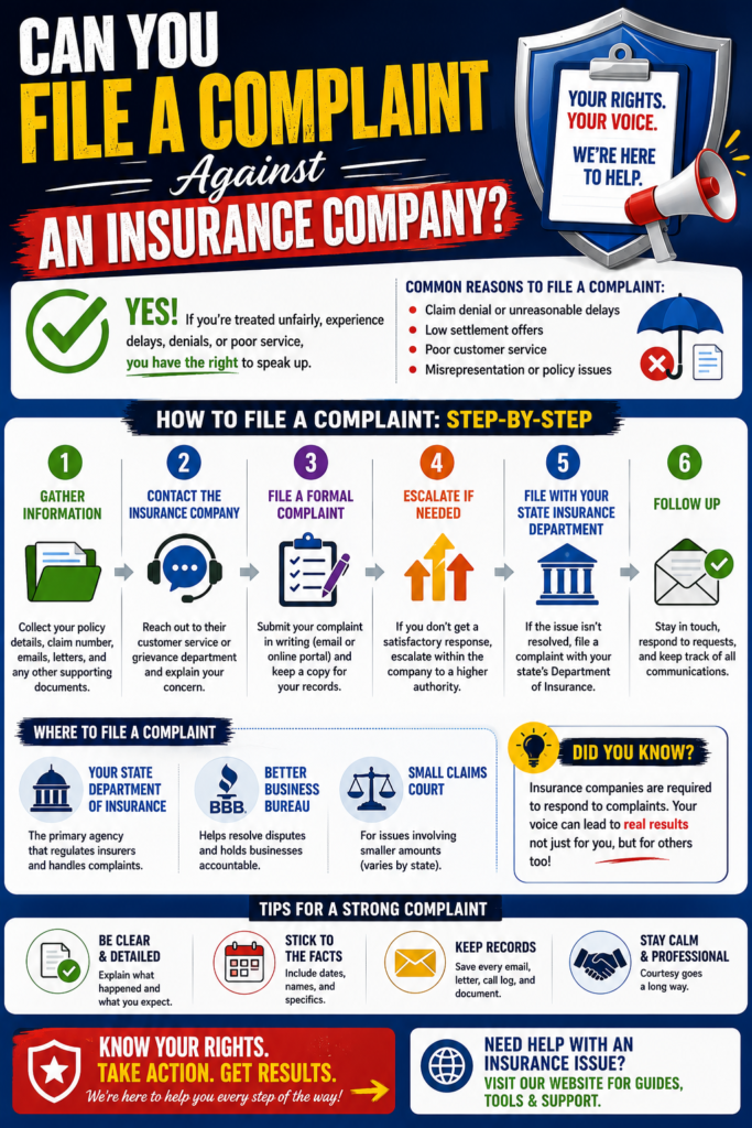 Can You File a Complaint Against an Insurance Company?