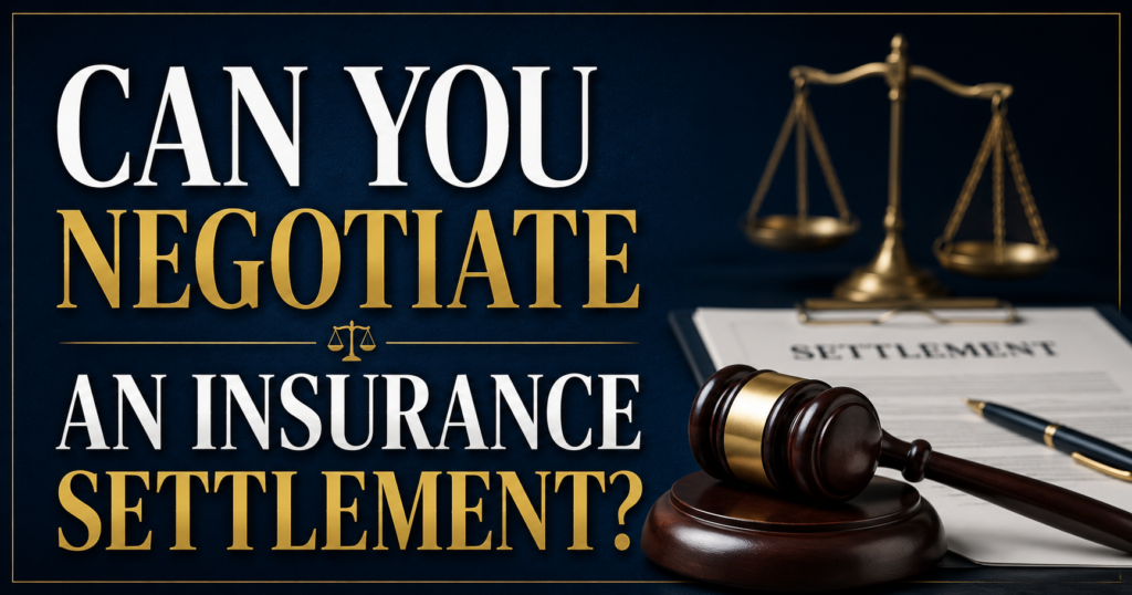 Can You Negotiate an Insurance Settlement?