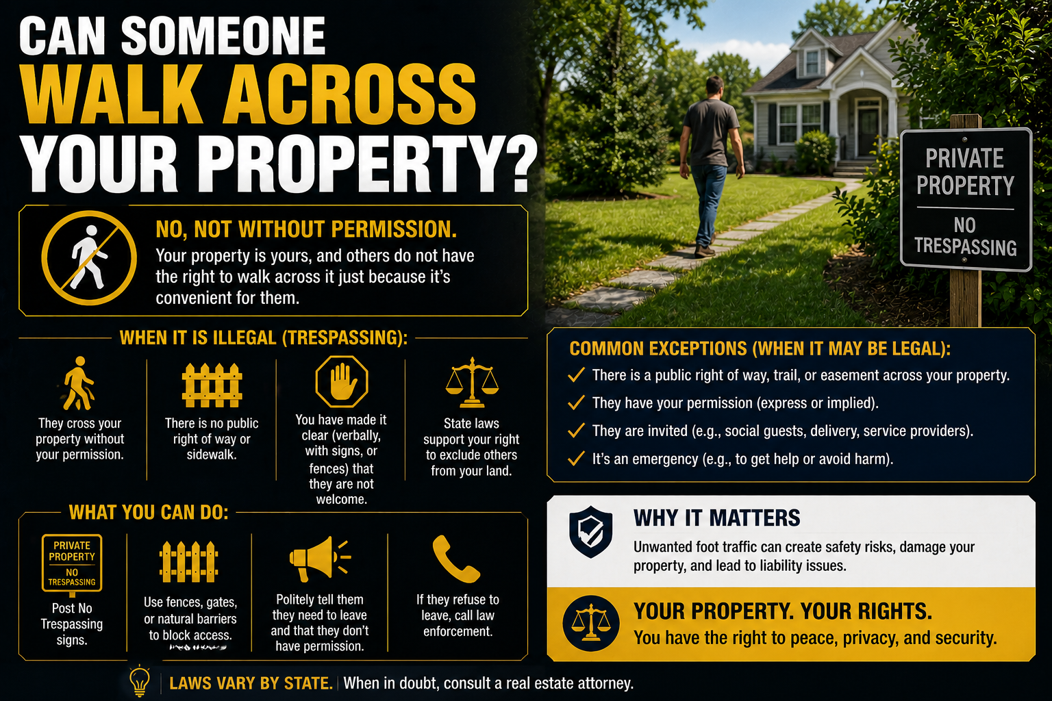 Can Someone Walk Across Your Property?